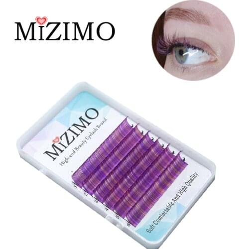 MIZIMO Neue Farbe Pfropfen Wimpern 0,07/0,1 8-15MM Multi-farbe gemischt persönlichkeit wimpern verlängerung