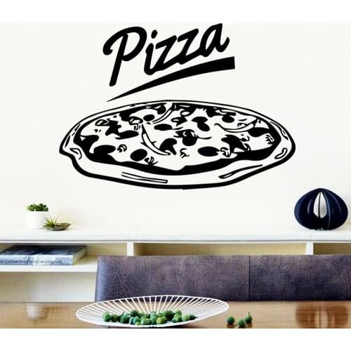Fashionable Pizza Wall Art Sticker Modern Wall Decals Quotes Vinyls Stickers For Kids Room Living Room Home Decor Mural Poster