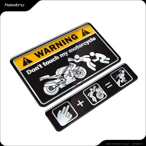 3D Do Not Touch My Motorcycle Motorbike Tank Decal Warning Sticker Case for Kawasaki Yamaha Honda Suzuki Ducati BMW Benelli