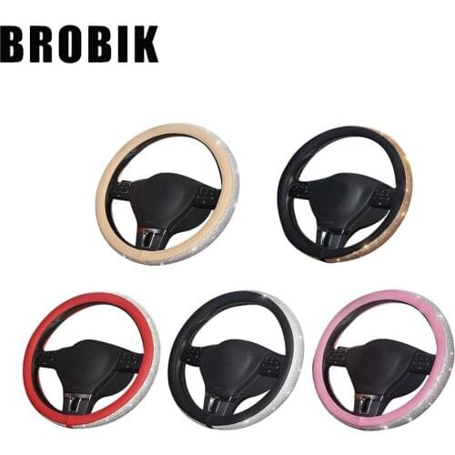 BROBIK 380mm Steering Wheel Cover Car Set Fashion Four Seasons Universal Full Handle Cover
