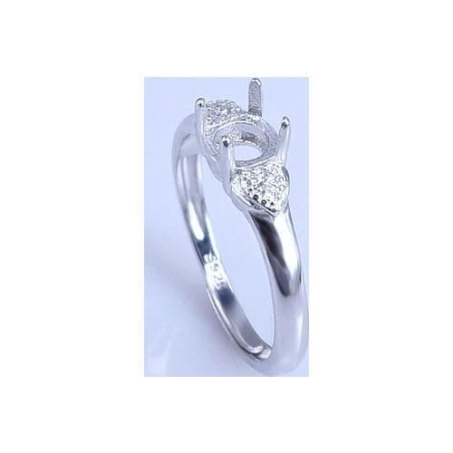 6*6mm 925 STERLING SILVER women Semi Mount Bases Blanks base blank Pad ring Setting Findings for Jewelry Making gift diy A2587