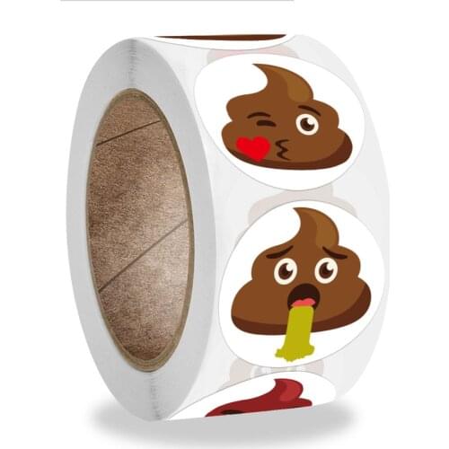 Qiduo wholesale Custom stickers New poop stickers party gifts poop packages magazines, gifts offices teachers Stationery sticker