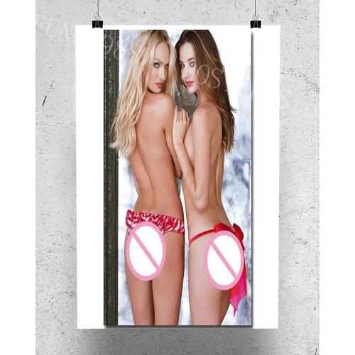 S152 Candice Swanepoel And Miranda Kerr Star Sexy Beautiful Girl Wall Posters Prints Silk Art Painting For Home Bedroom Decor