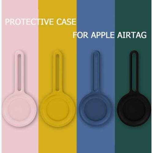 Silicone Protective Case For Apple Airtags Hangable Keychain Portable Hook Cover For Airtag Case Locator Tracker Accessories