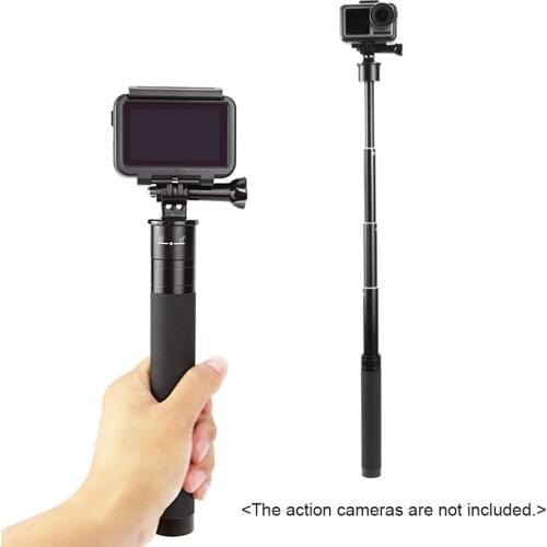 Sports Camera Selfie Stick Action Camera Vlog Bracket Aluminum Alloy Max. 760mm Extendable Length 1/4" Screw with Sports Camera