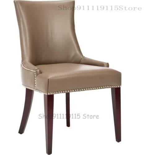 Customized American Style Simple Wooden Chair Modern Country Solid Wood Dining Chair Design Leisure Bar Coffee Shop Restaurant S