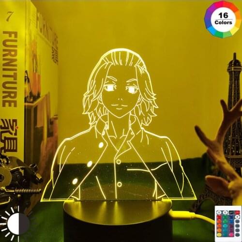 Led Lamp Tokyo Revengers Mikey for Child Bedroom Decor Night Light Birthday Gift Room Table Anime Tokyo Revengers 3d Light