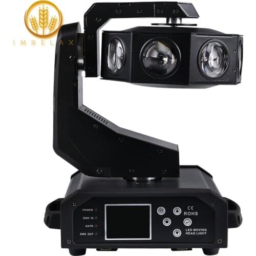 IMRELAX New 8x40W RGBW 4in1 LED Moving Head Flying Light 18 Channels Rotating Beam Moving Head Disco Stage Light