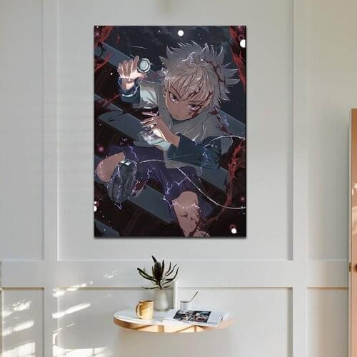 Thunderbold Killua Hxh Hunter X Hunter Poster Anime Canvas Wall Art Decoration Prints For Living Room Modern Decor Painting Gift