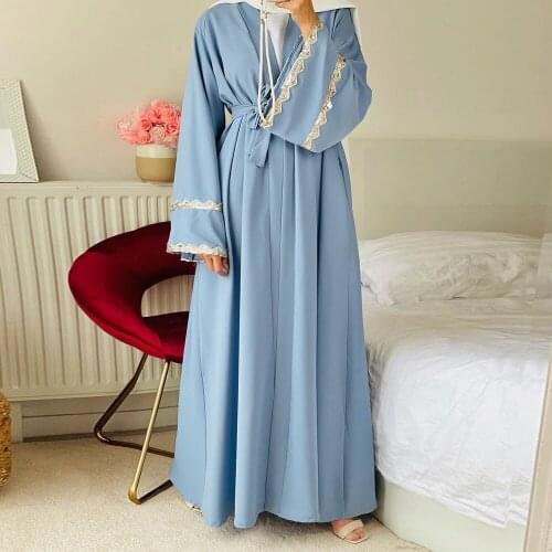 Turkey Muslim Fashion Robe Kimono Eid Mubarak Kaftan Dubai Abaya Femme Musulmane Abayas For Women Islam Clothing Caftan Maroc