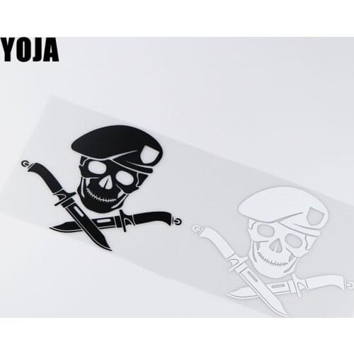YOJA 16.1X13.6CM Skeleton Army Soldier Funny Car Sticker Personality Modified Vinyl Decal ZT4-0150