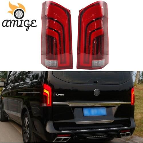 DNO LED Taillight For Mercedes Benz V Class Vito V260 2016 - 2020 Rear Running Lamp Brake Reverse Dynamic Turn Signal Tail Light