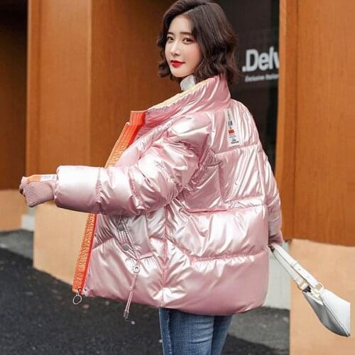 Women Solid Pink Oversize Parkas Fashion Short Coat 2021 Winter Jackets Women Waterproof Female Coat Warm Elegant Down Jacket