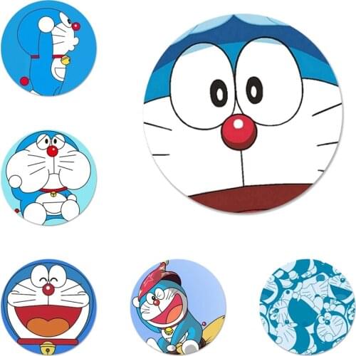 58mm Anime Doraemon Icons Pins Badge Decoration Brooches Metal Badges For Clothes Backpack Decoration