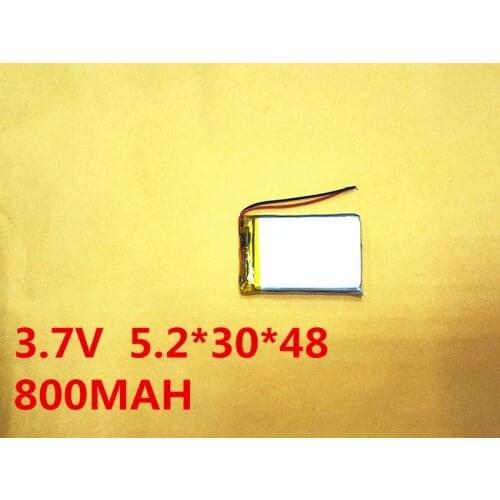 10pieces/lot) 3.7V 523048 800mah lithium-ion polymer battery quality goods quality of CE FCC ROHS certification authority
