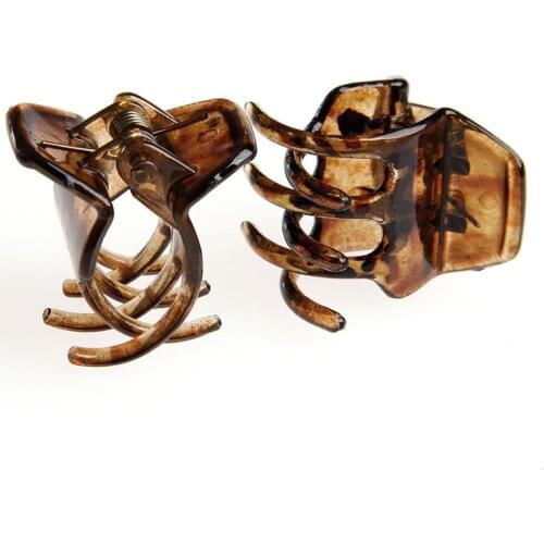 12Pcs/lot Women Girls Hair Claws Styling black brown Plastic Mini Clip Claw