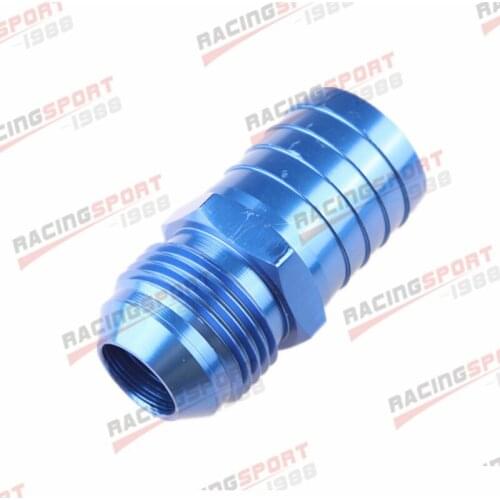 -12AN 12AN AN12 To 1" Barb Straight Fitting Fuel Line Silver/BLUE