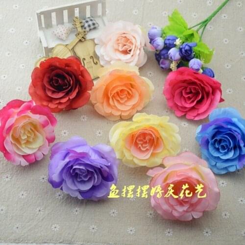 6pcs 8cm Mini Rose Cloth Artificial Flower For Wedding Party Home Room Decoration Marriage Shoes Hats Accessories Silk Flower