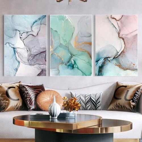 Abstract Marble Texture Canvas Painting Living Room Posters Wall Art Prints Pictures Modern Bedroom Room Home Decoration