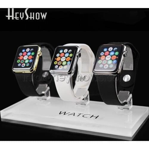 3 in 1 Clear Apple Watch Display Stand Acrylic Smart Watch Holder iWatch Show Base Transparent Universal For Apple Retail Shop