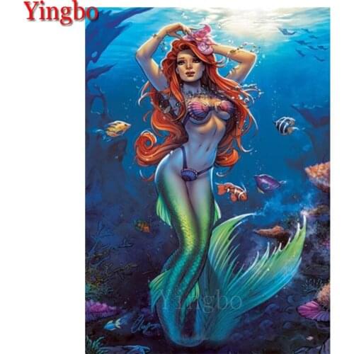DIY diamond painting Fantasy Mermaid cross stitch diamond mazayka 3d pictures mosaic diamond embroidery full square/round