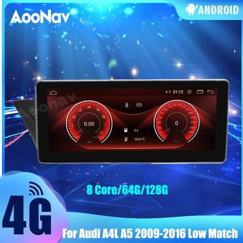 2 Din 128G Car Radio For Audi A4L A5 2009-2016 Low Match Touch Sceen Android 10.0 GPS Navigation Autoradio Multimedia Player