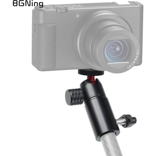 BGNing Mini Metal Tripod Adapter Aluminum Alloy Ball Head w/ 1/4" Inch Screw for Mobile Phone Camera Light B Type Flash Holder