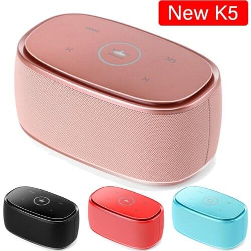 K5 Bluetooth Speaker Touch Control SoundBox Portable Wireless Stereo Surround Sound Hand Free Loudspeaker Subwoofer Mic TF AUX