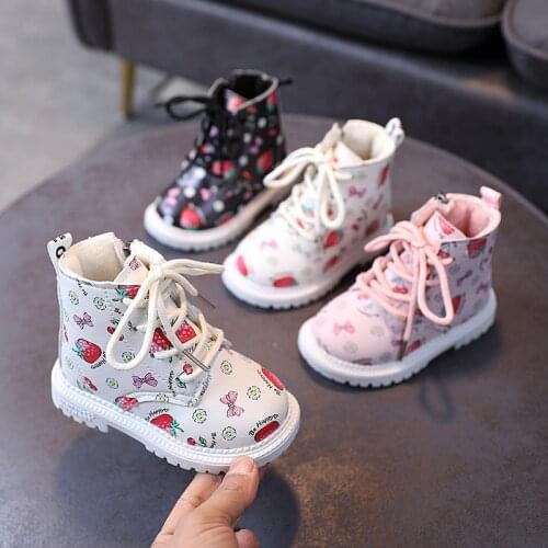 Winter Girls Cotton Shoes Baby Snow Boots Baby Shoes Winter Plus Velvet Baby Girls Children Cotton Shoes Martin Boots