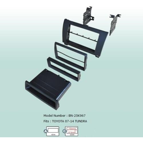Car Fascias Double Din Audio Panel Frame Dash Kit For Tundra 2007 2008 2009 2010 2011 2012 2013 2014