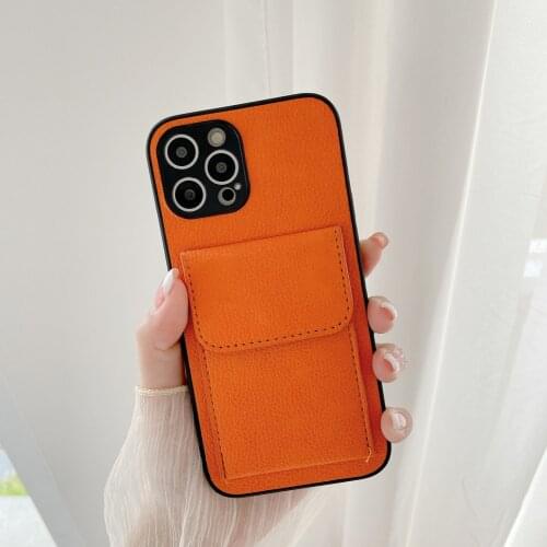 KISSCASE Lychee Pattern Phone Cases for iPhone 12 Pro Max 11 Pro XR XS Max 7Plus/8Plus Card Package For iPhone12 Back Cover Case