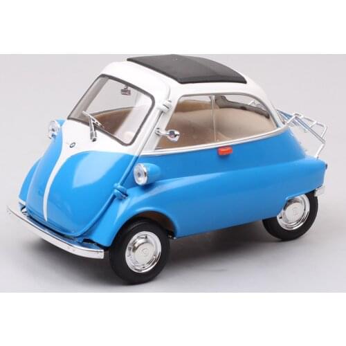 Kids Welly 1:18 classics cute Isetta 250 mini bubble car police egg diecast auto scale model microcar toy gift miniature boys