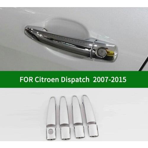For Citroen Dispatch 2007-2015 Accessory chrome silver car side door handle covers trim 2008 2009 2010 2011 2012 2013
