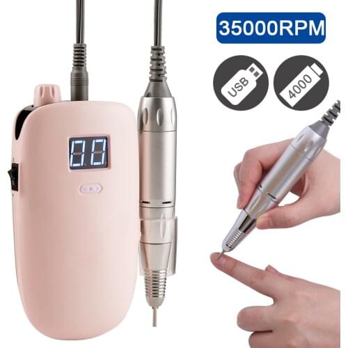 35000RPM 36W Manicure Machine Wireless Gel Nail Polisher Portable Rechargeable Set Tool Electric Nail File For Pedicure Manicure