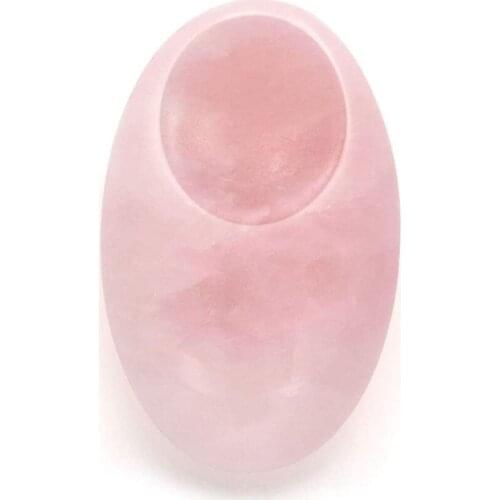 FYJS Unique Ethnic Style Oval Shape Rose Pink Quartz Pendant for Gift Tiger Eye Stone Fashion Jewelry