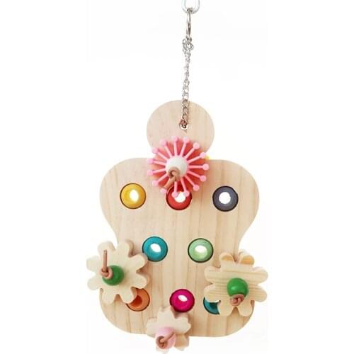 Bird Interactive Toy Wooden Training Bird Parrot Intelligence Toys Parakeet Macaw Parrot Bite Chewing Plaything Supplies