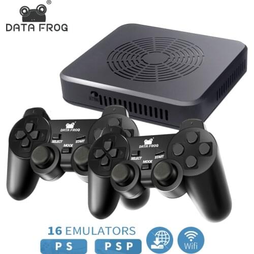 DATA FROG WIFI Video Game Console Support 4 Players Built-in 3000+games 100 3D games For PS1/PSP Retro Game Console Support HD