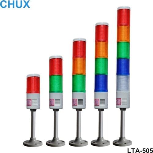 Multi-layer Sound Signal Warning Lamp LED Flashing Light Security Alarm Machine Tool Signal indicator LTA-505 12V 24V 110V 220V