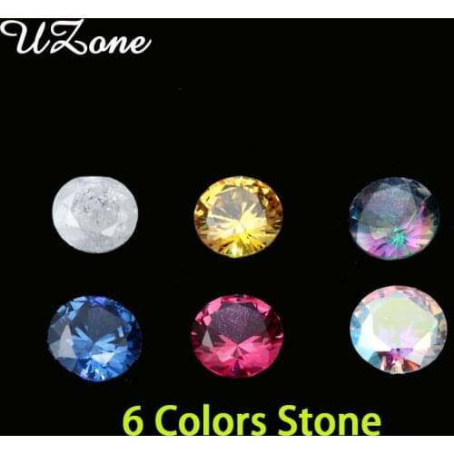 Trendy Creative Birthday Stone 5A+ Grade 8MM Round 6 Colors Cubic Zirconia Stone For Jewelry Accessories