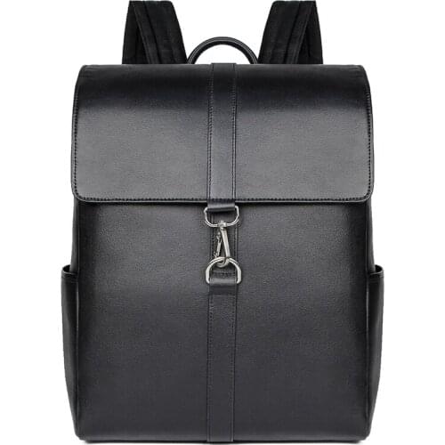 J.M.D Men Leather Backpack Large Capacity Real Leather Schoolbag Laptop Backpack Travel Daypacks for Work Man Designers 2756A