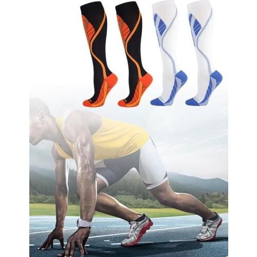 2 Pairs Compression Socks For Unisex Anti Fatigue Pain Relief Knee Prevent Varicose Veins Socks Outdoor Sports Accessories