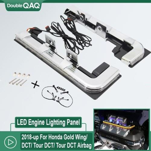 New 2018 For Honda Goldwing 1800 F6B GL1800 Tour DCT Airbag 2019 2020 Motorcycle Chrome-Plated LED Engine Lighting Panel