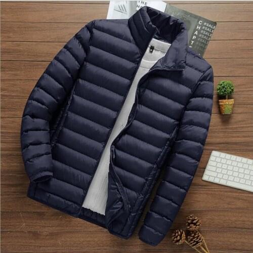 2021 New Mens Winter Thick Fleece Down Cotton Jacket Hooded Coats Casual Thick Parka Male Slim Casual Cotton-Padded Coats