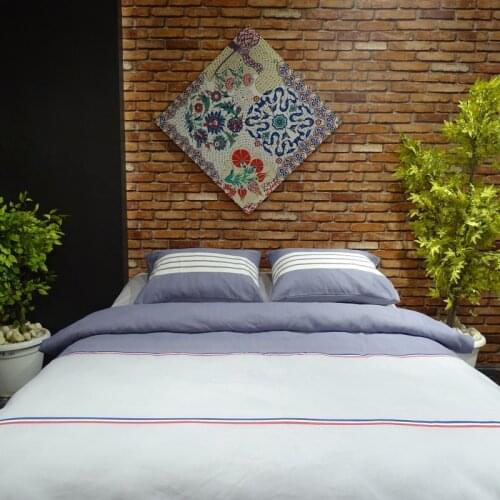 Duvet Cover Set-%100 Cotton-No Ironing Required-Queen-3 Pieces Bedding Set-Energy