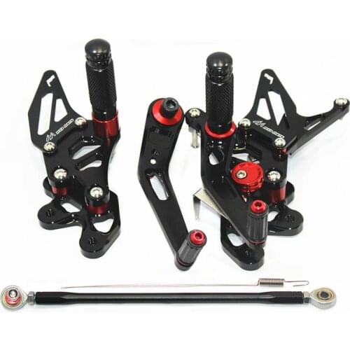 For GSXR600 GSX-R600 2006 2007 2008 2009 2010 2011 2012 CNC Adjustable Footrests Foot Pegs Rider Rearset Footrest Foot Rest