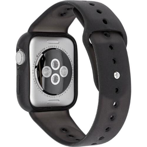 BEAFIRY for Apple Watch Band 40mm 44mm 42mm 38mm Silicone Rubber Strap for iwatch SE 6 5 4 3 Smartwatch Black Blue Green Yellow