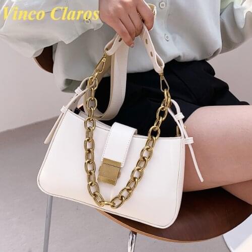 Luxury Brand Half Moon Shoulder Cross Body Bags Women 2021 Fashion Sac A Main Chain Purse and Handbags Luxury Designer Baguette