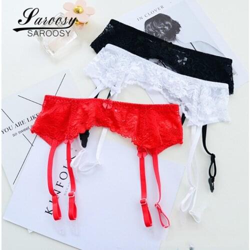 Sexy Garters Belt for Women Suspenders Three Hasp Back Adjustable for Stockings Socks M and L 2 Size