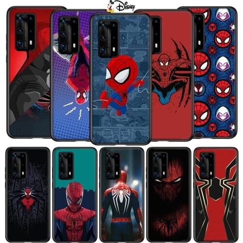 Silicone Cover Super Hero Avengers Spider-Man For Huawei P40 P30 P20 P10 P9 P8 Pro Lite E Plus mini Pro 5G 2017 2019 Phone Case