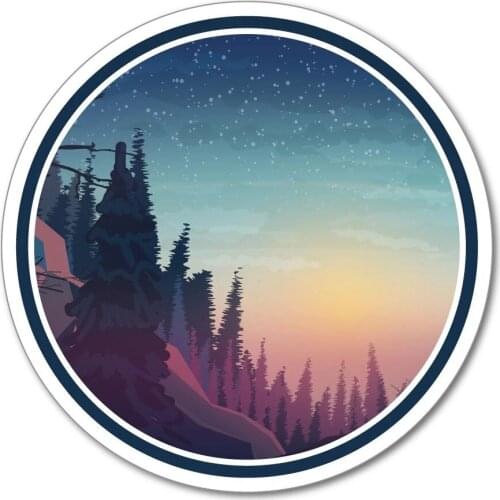 S40836# Various Sizes Funny Self-adhesive Decal Nature Landscape Car Sticker Waterproof Motorcycle Decors on Bumper Rear Window